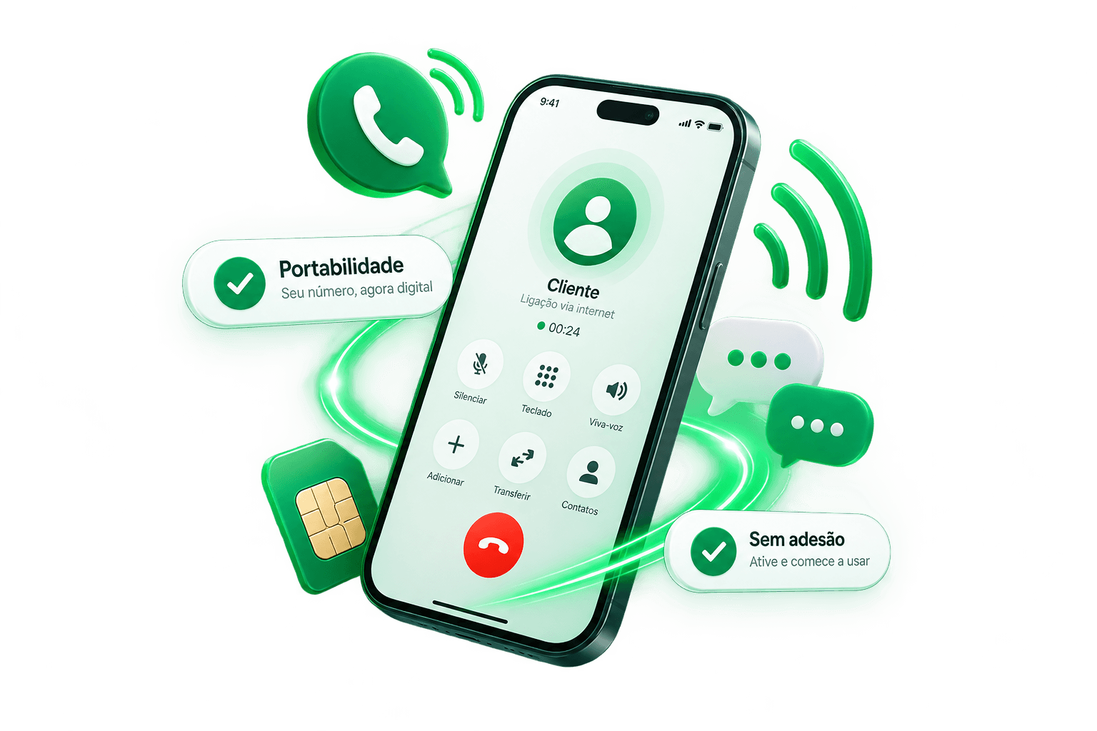 Telefone fixo digital MKS — ligações ilimitadas com número próprio